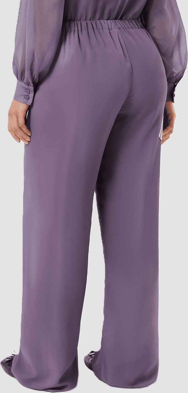 PERSONA pantalone in georgette donna malva - 3