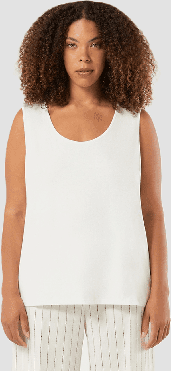 PERSONA top in lino donna avorio - 2
