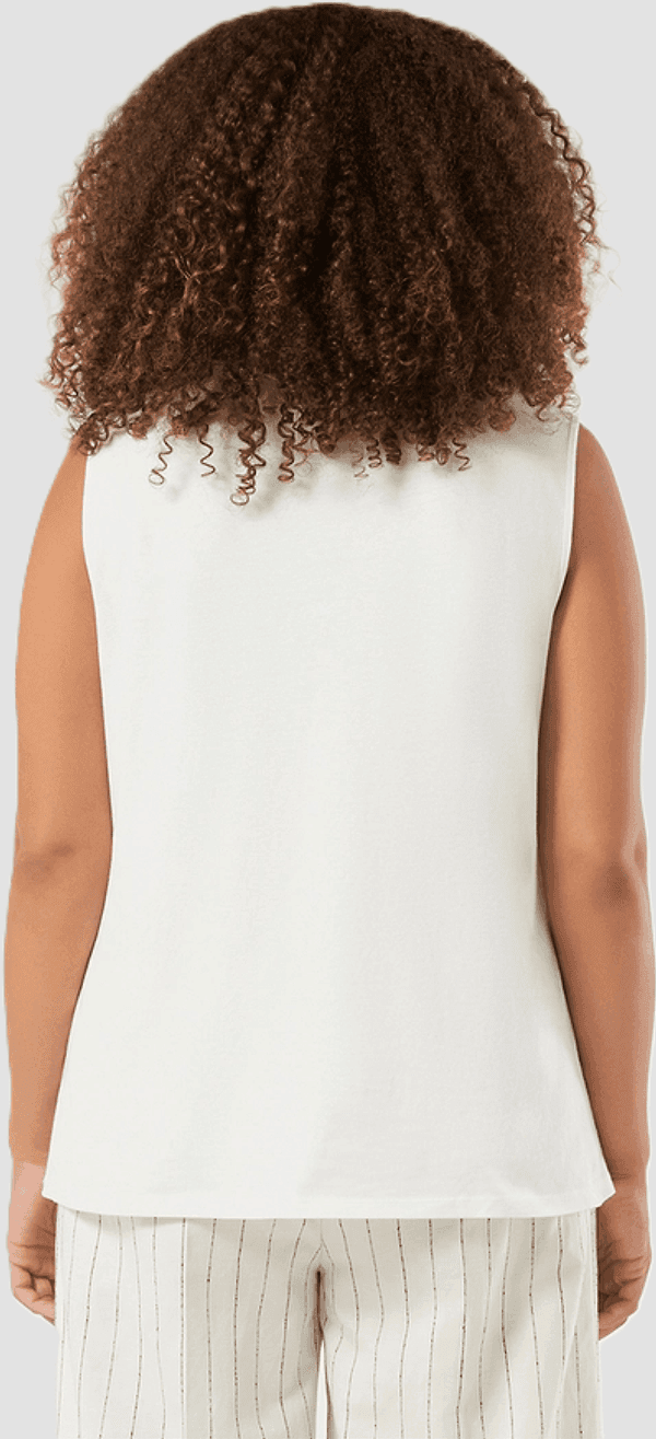 PERSONA top in lino donna avorio - 3