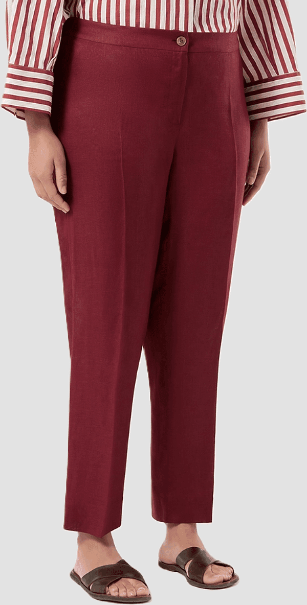 PERSONA pantalone slim fit donna bourdeaux - 2