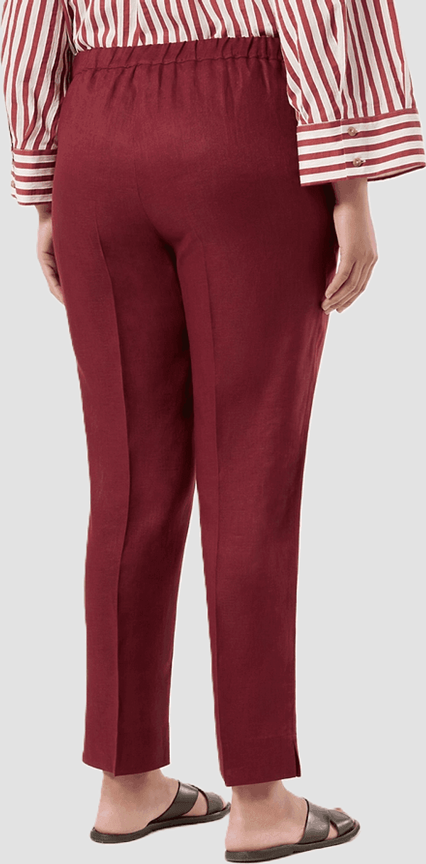 PERSONA pantalone slim fit donna bourdeaux - 3