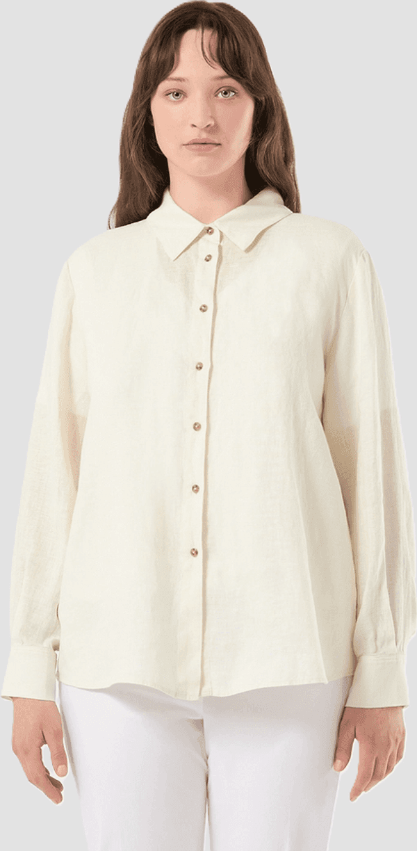 PERSONA camicia in lino donna avorio - 2