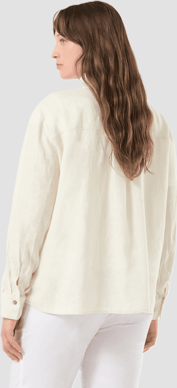 PERSONA camicia in lino donna avorio - 3
