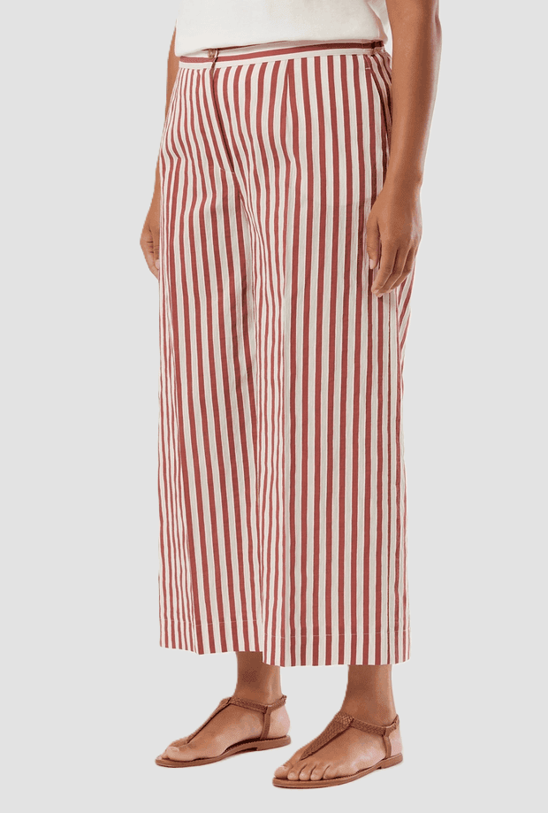 PERSONA pantalone cropped donna bordeaux - 2