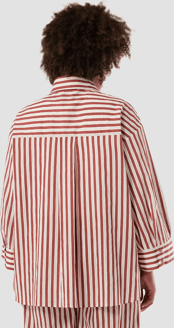 PERSONA camicia a righe donna bourdeaux - 3