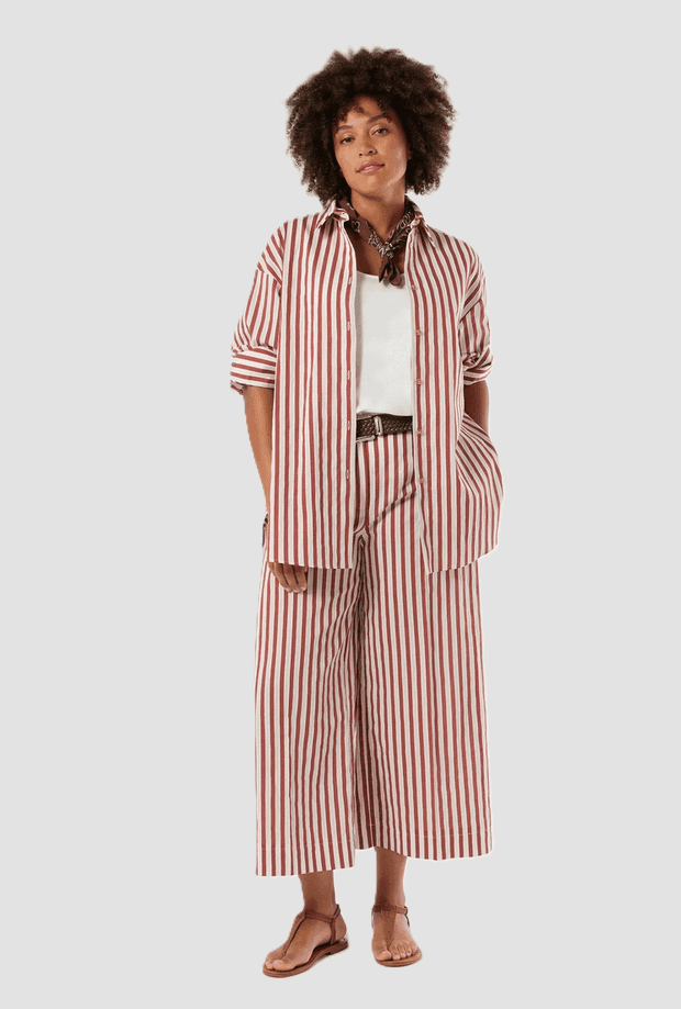 PERSONA camicia a righe donna bourdeaux - 4