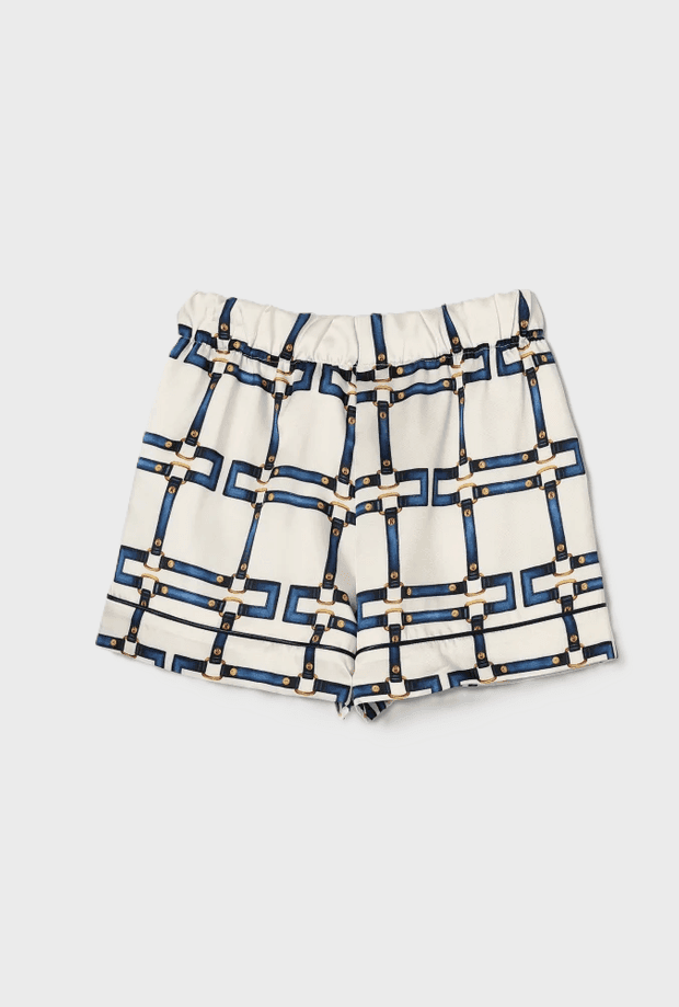 ELISABETTA FRANCHI shorts bambina avorio-blu - 2