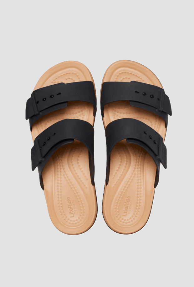 CROCS sandalo brooklyn bckle matte wrap low donna nero - 3