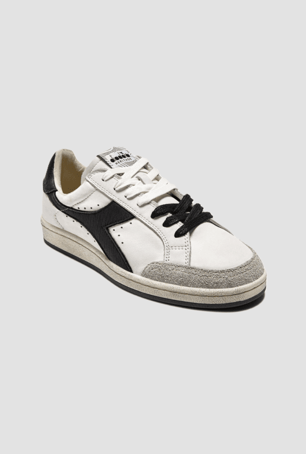 Diadora scarpe prestige used unisex bianco-nero - 2