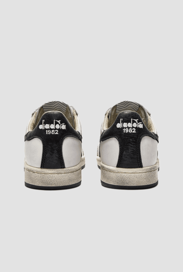 Diadora scarpe prestige used unisex bianco-nero - 5