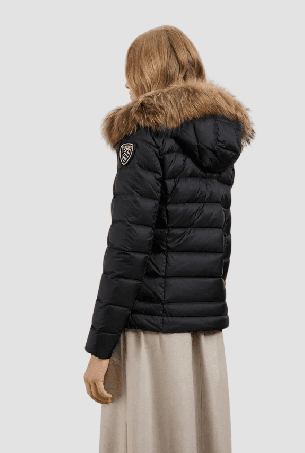 Blauer piumino con pelliccia arcadia donna nero-beige - 3