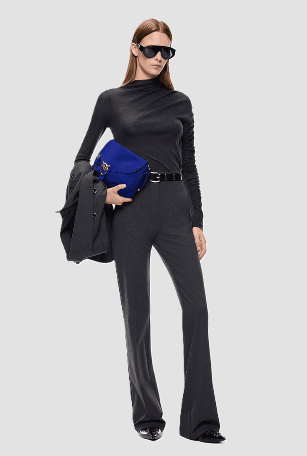 Pinko pantalone in punto stoffa donna grigio - 3