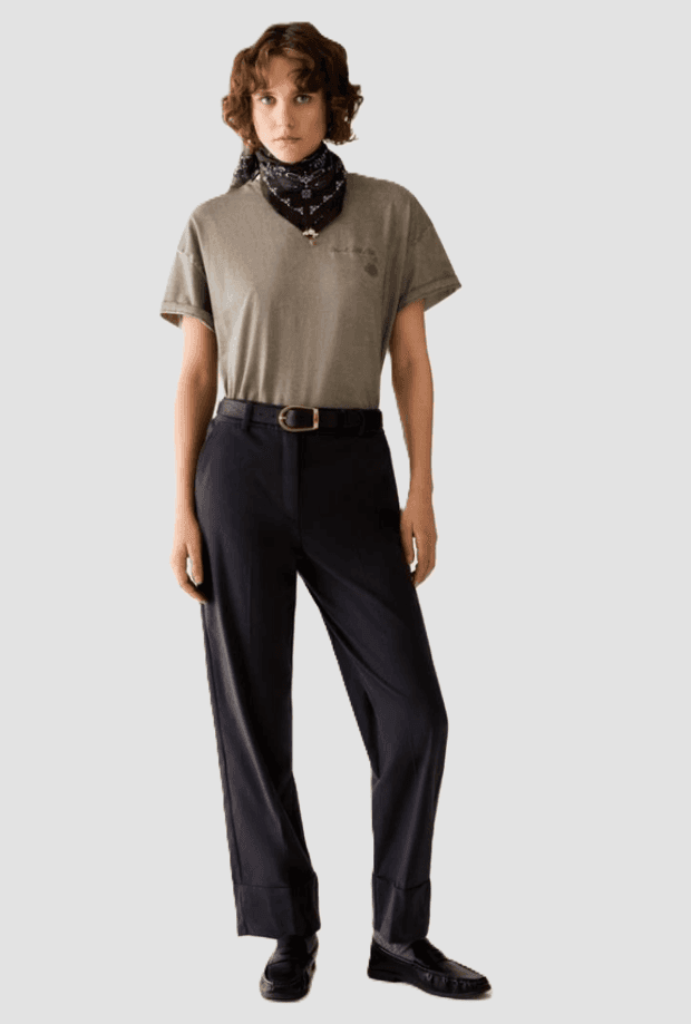 PENNYBLACK pantalone in raso di cotone donna blu - 2