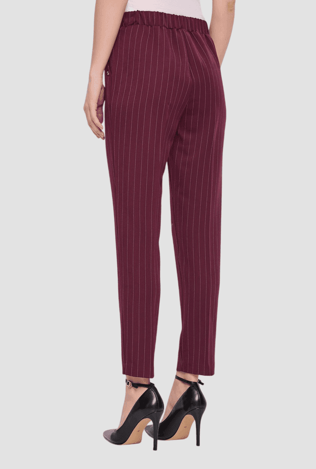 GAUDI pantalone gessato donna rosso - 2
