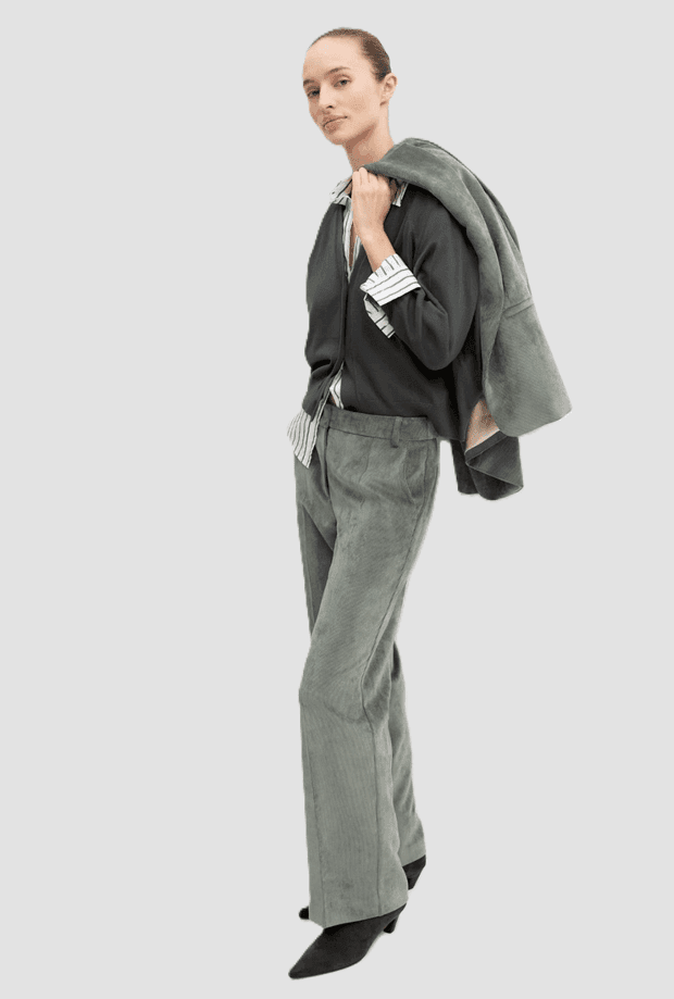 MARELLA pantalone in velluto regular fit donna sottobosco - 2