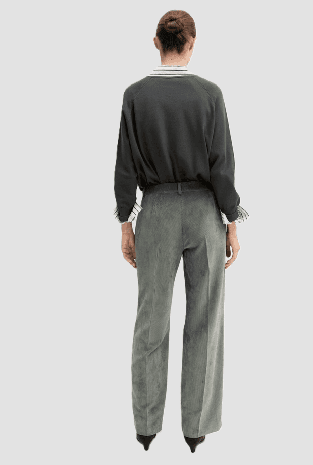 MARELLA pantalone in velluto regular fit donna sottobosco - 3