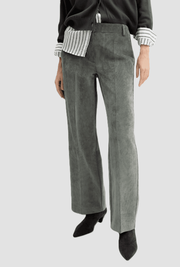 MARELLA pantalone in velluto regular fit donna sottobosco - 4