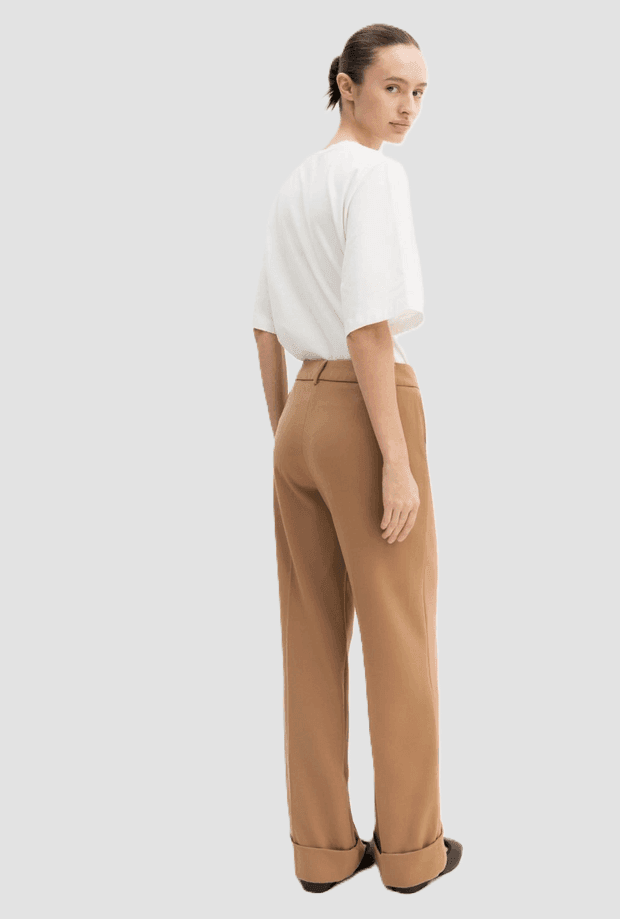 MARELLA pantalone con risvolto donna cammello - 3