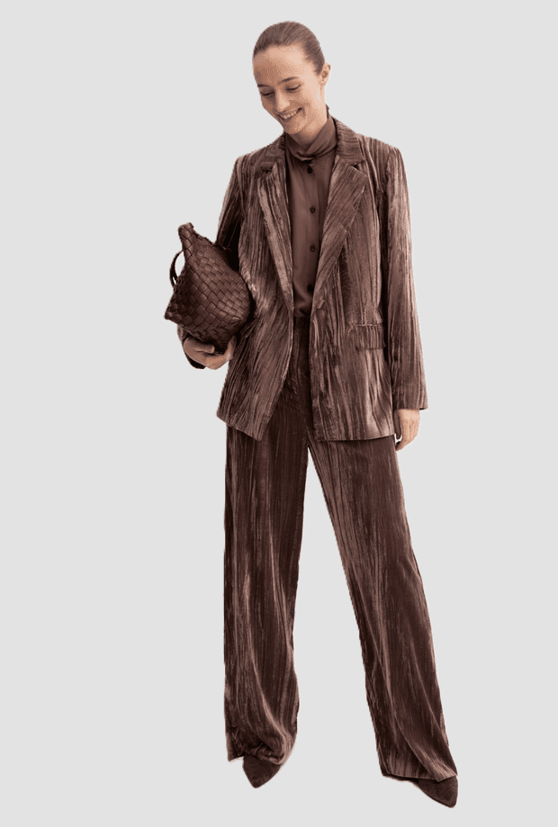 MARELLA pantalone in velluto donna marrone - 3