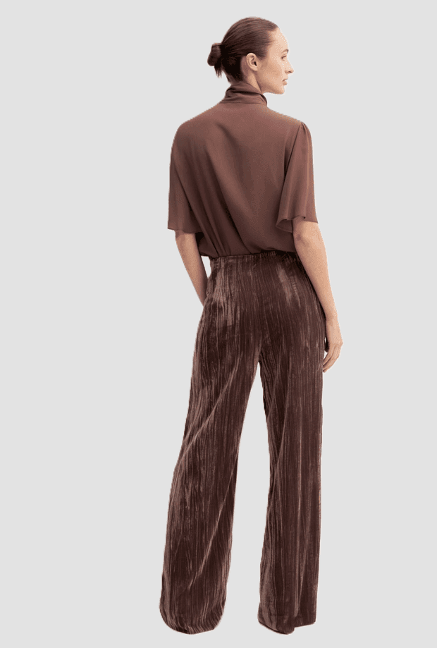 MARELLA pantalone in velluto donna marrone - 4