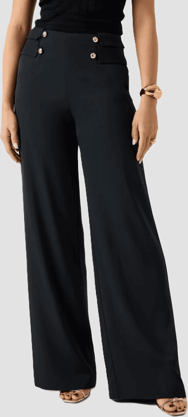 MARCIANO BY GUESS pantalone wide leg donna nero - 2