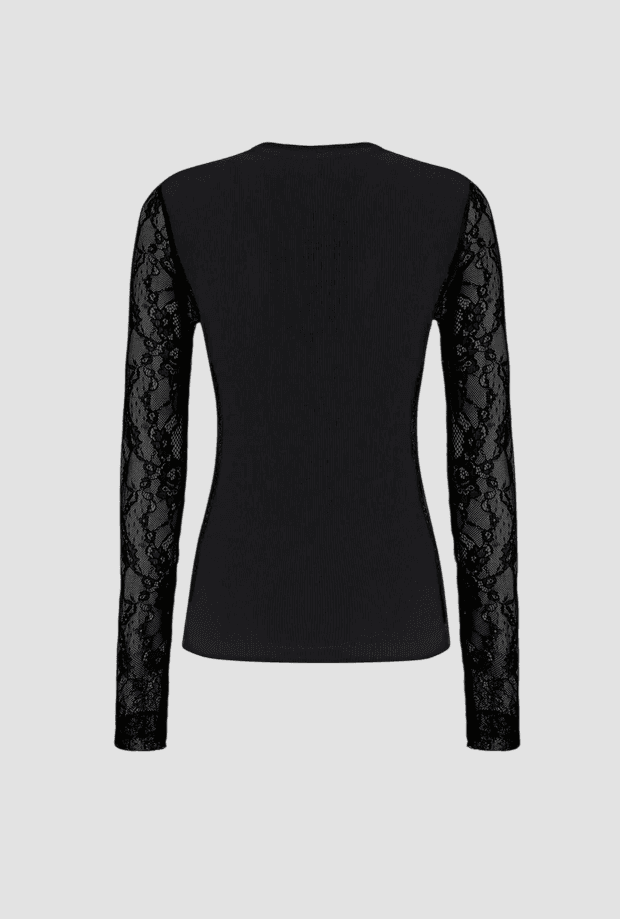 Pinko maglia con maniche in pizzo donna nero - 2