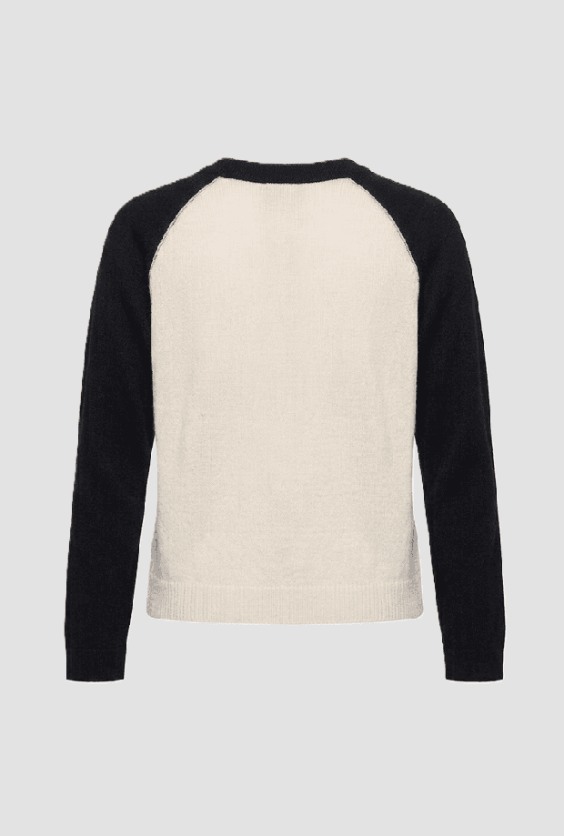 Pinko maglione con logo love birds donna nero-burro - 2