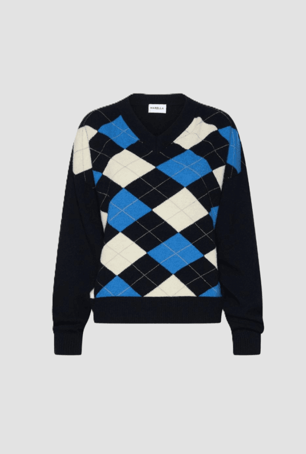 MARELLA maglia con scollo a v donna blu
