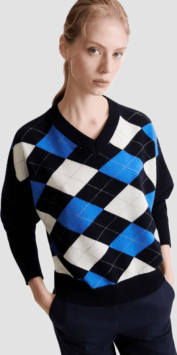MARELLA maglia con scollo a v donna blu - 2