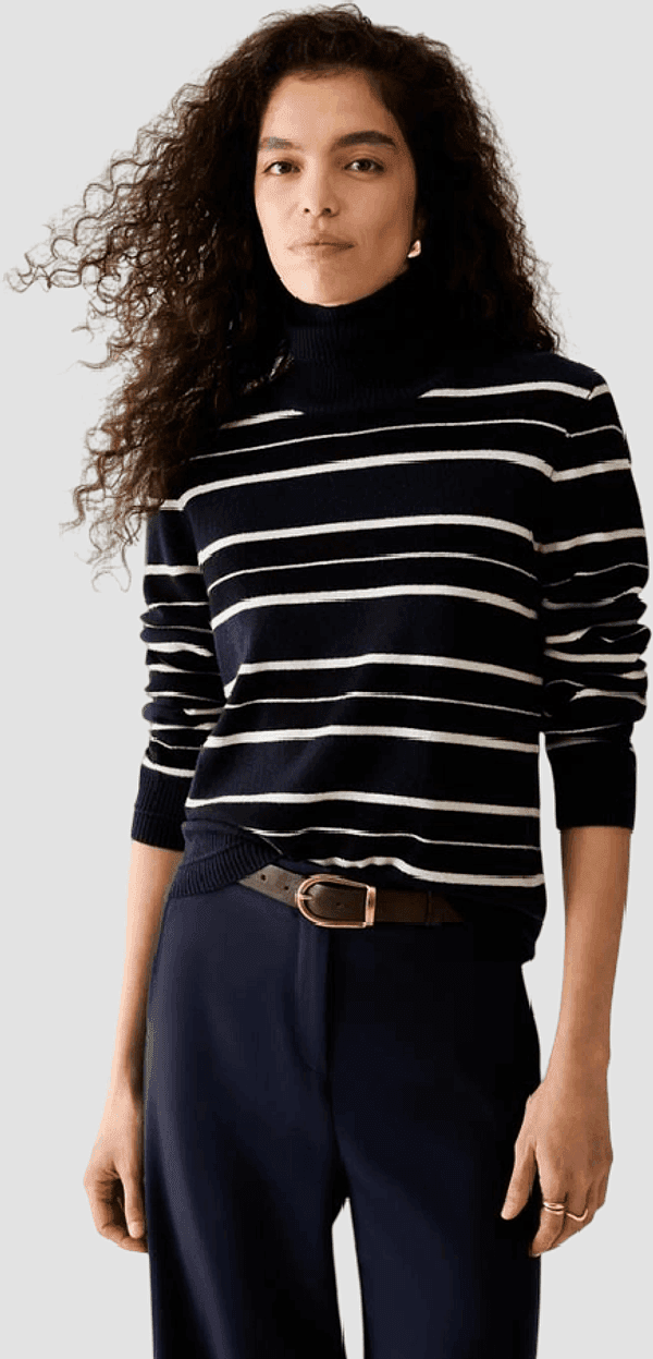 PENNYBLACK dolcevita a righe donna navy blue - 2