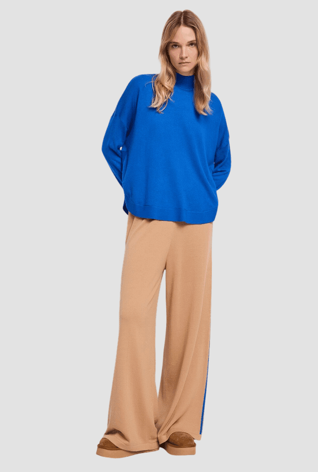 GAUDI maglia collo alto donna blu elettrico - 4