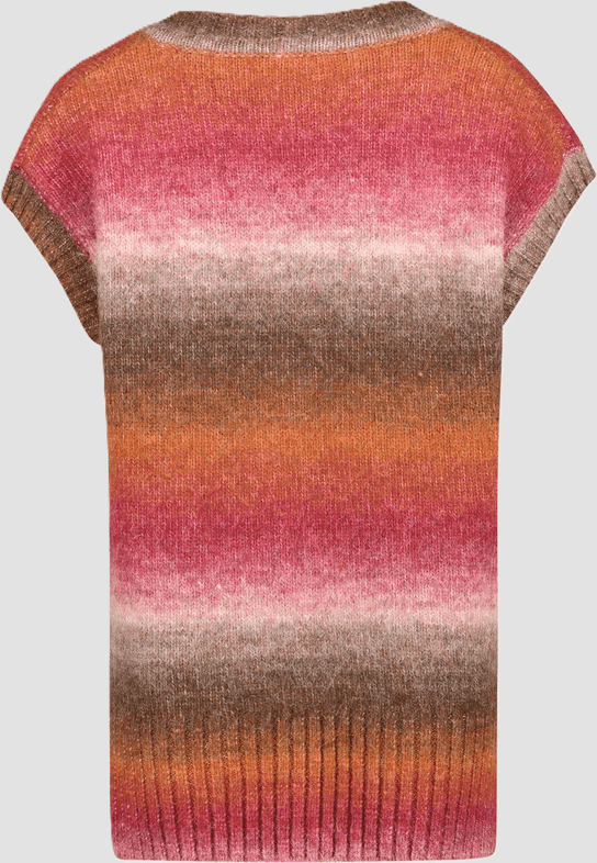 GAUDI maglia con scollo a v donna sfumato cherry - 2