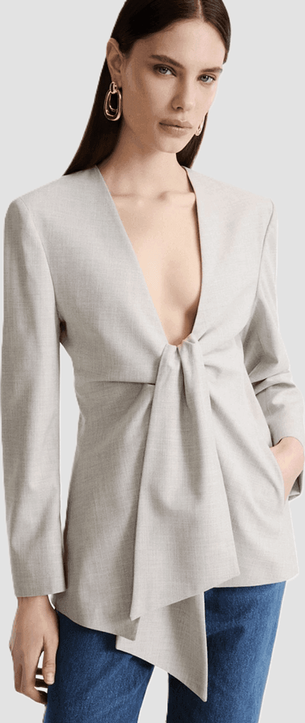 MARELLA giacca con nodo donna grigio - 2