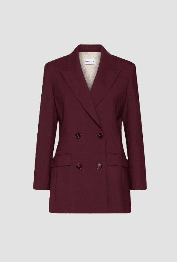 MARELLA giacca doppiopetto donna bordeaux