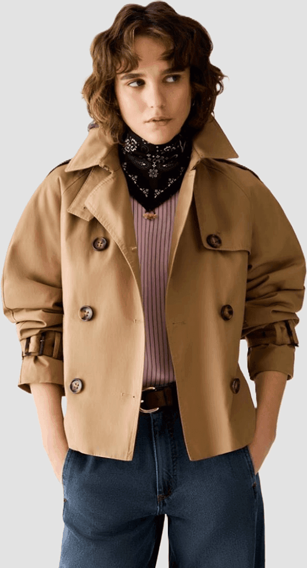 PENNYBLACK cropped trench donna cammello - 2