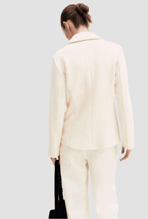 MARELLA giacca con bottone bijoux donna bianco - 3
