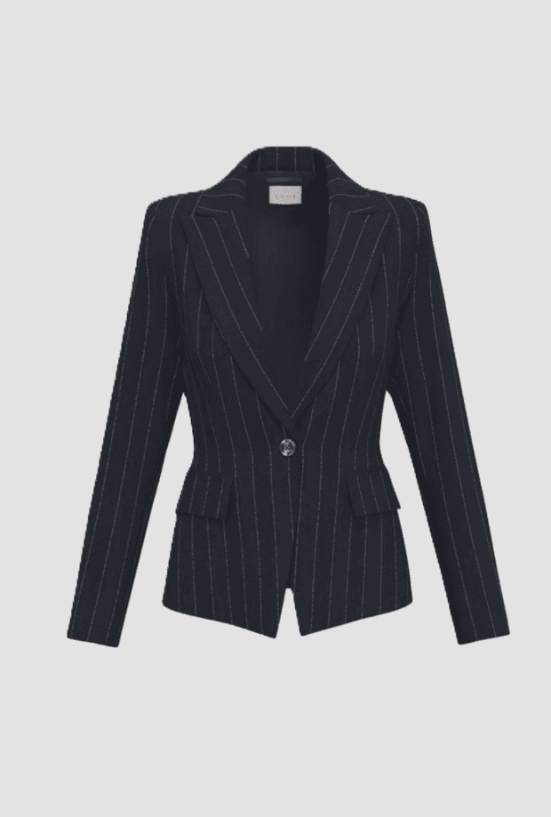 MARELLA giacca in gessato donna navy blue