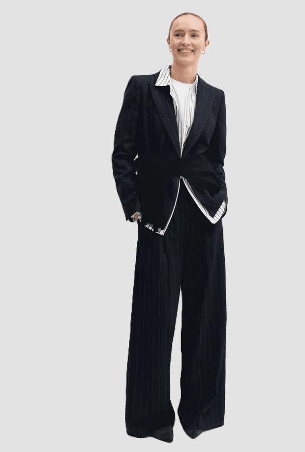 MARELLA giacca in gessato donna navy blue - 4