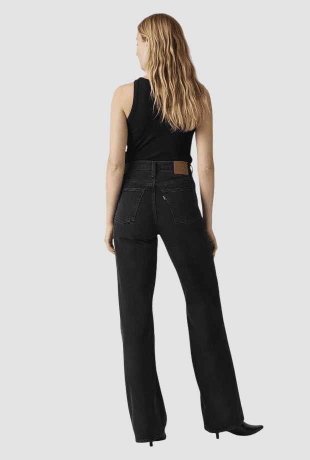 LEVI'S jeans wide leg donna nero - 4