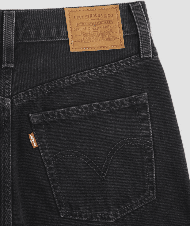 LEVI'S jeans wide leg donna nero - 5