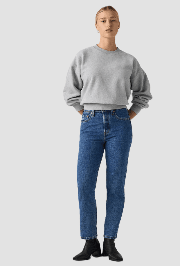 LEVI'S jeans crop donna blu medio - 2