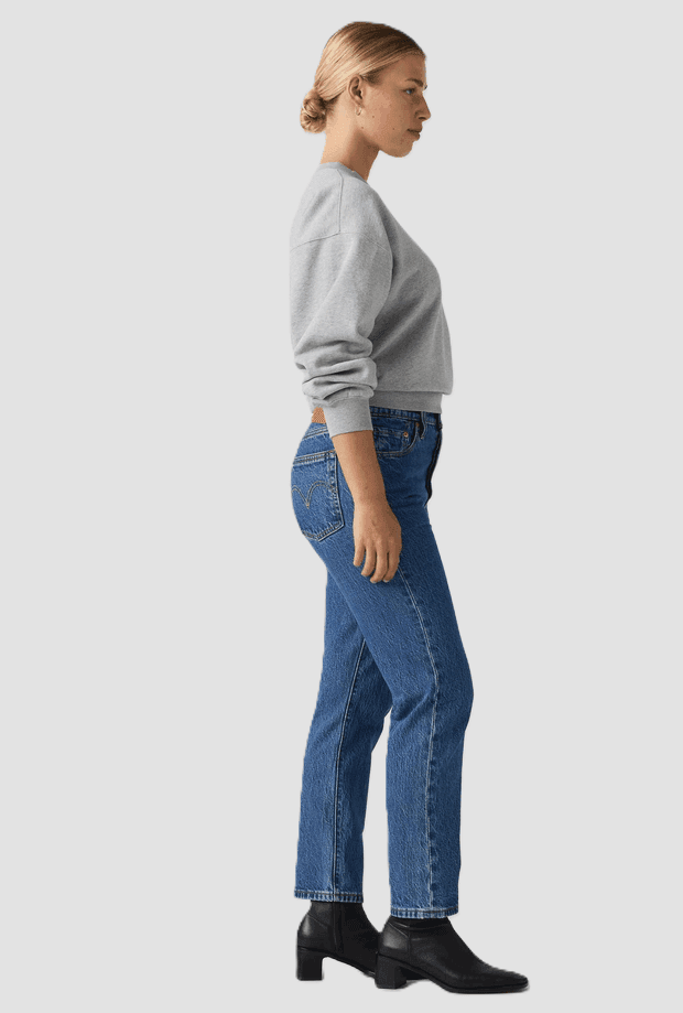 LEVI'S jeans crop donna blu medio - 3