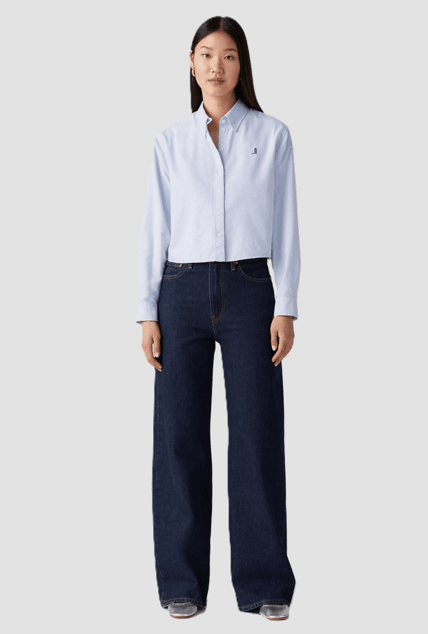 LEVI'S jeans wide leg donna blu scuro - 2