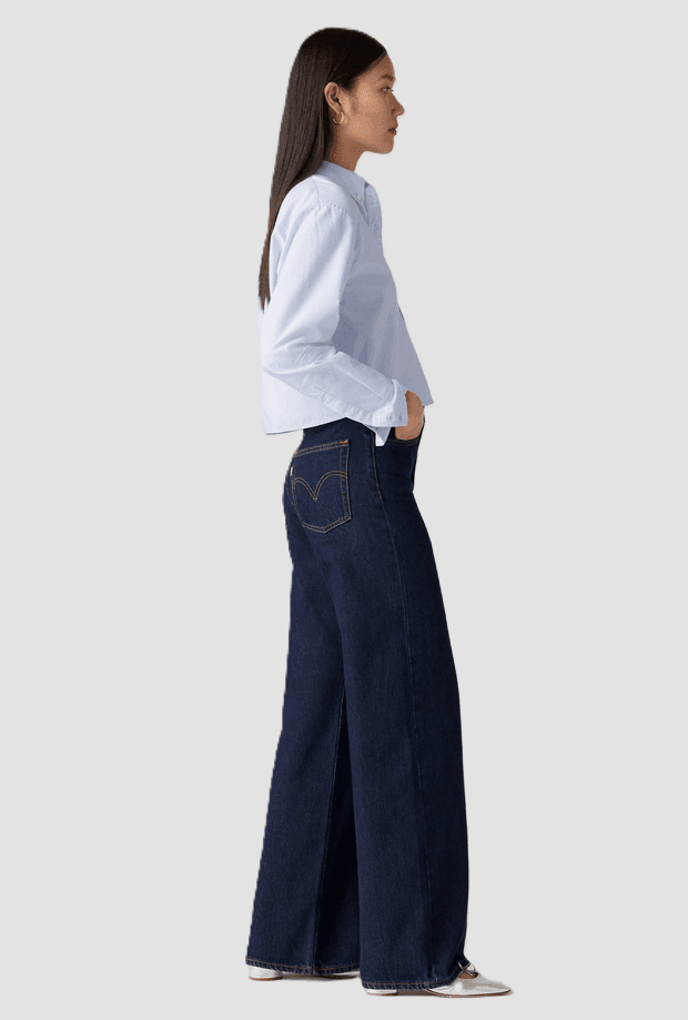 LEVI'S jeans wide leg donna blu scuro - 3