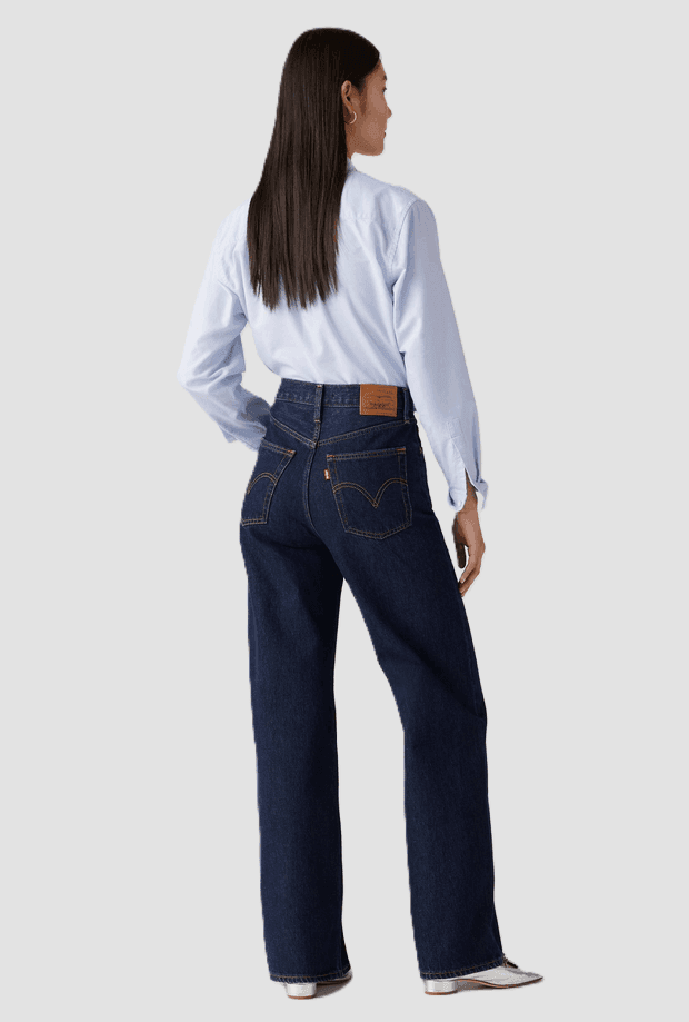 LEVI'S jeans wide leg donna blu scuro - 4