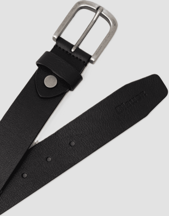 Blauer cintura in vera pelle da uomo nero - 2