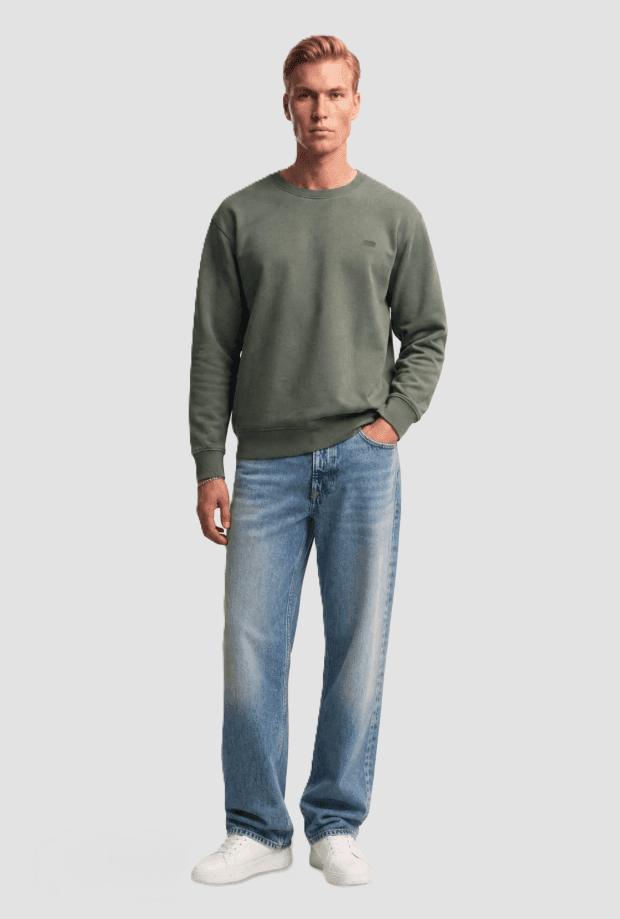 LEVI'S felpa girocollo uomo verde - 2