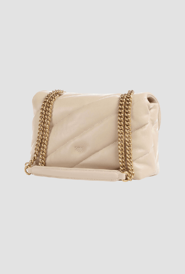 Pinko borsa love birds new buckle donna beige - 2