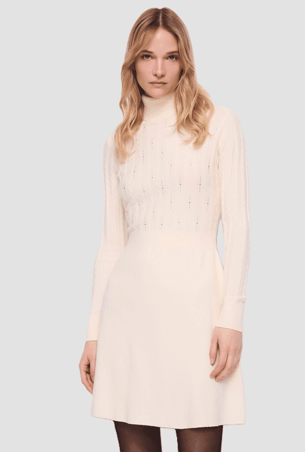 GAUDI abito in maglia con strass donna panna - 2