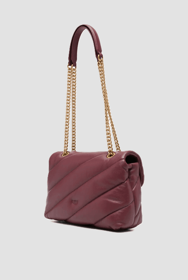 Pinko borsa love bag puff da donna bordeaux - 2